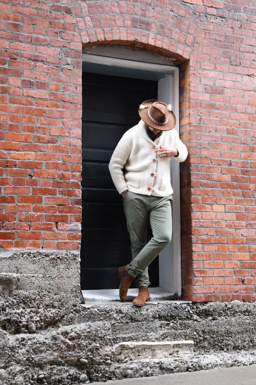 The Rider - Alpaca Knit Cardigan :: Crème