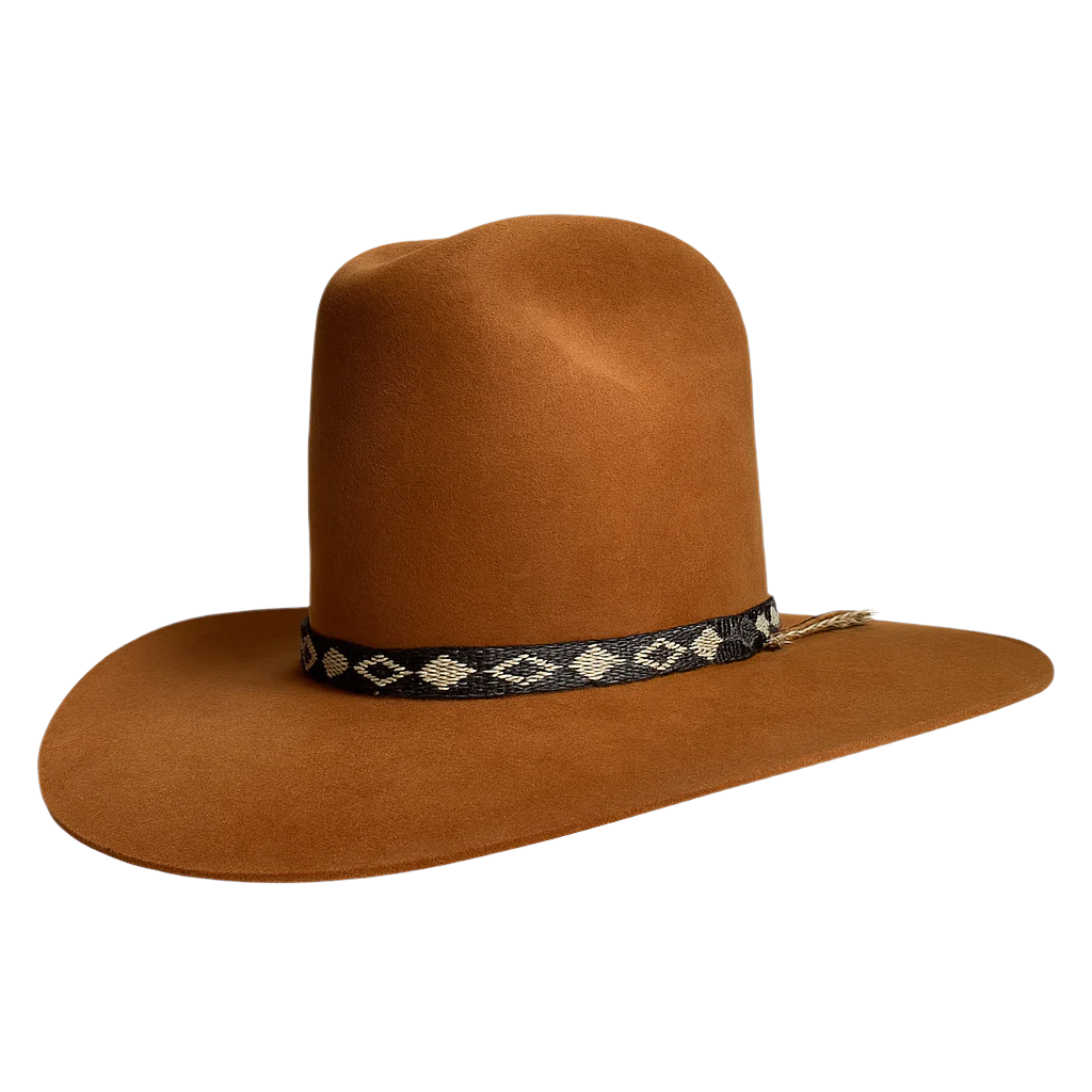 Copper Crown – Large Crown Fur Felt Hat with Horsehair Band