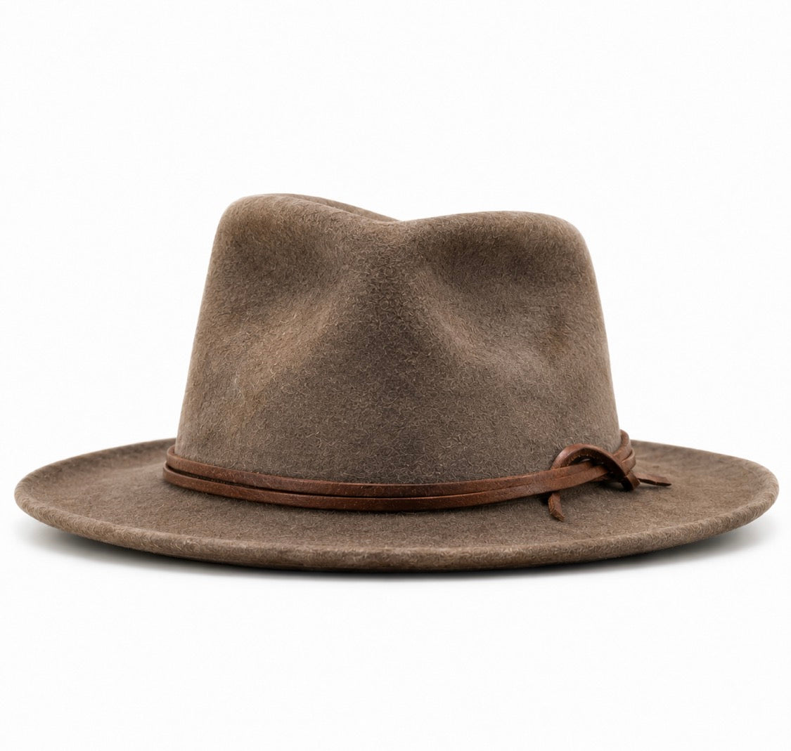 Custom Brown Fedora Fur Felt