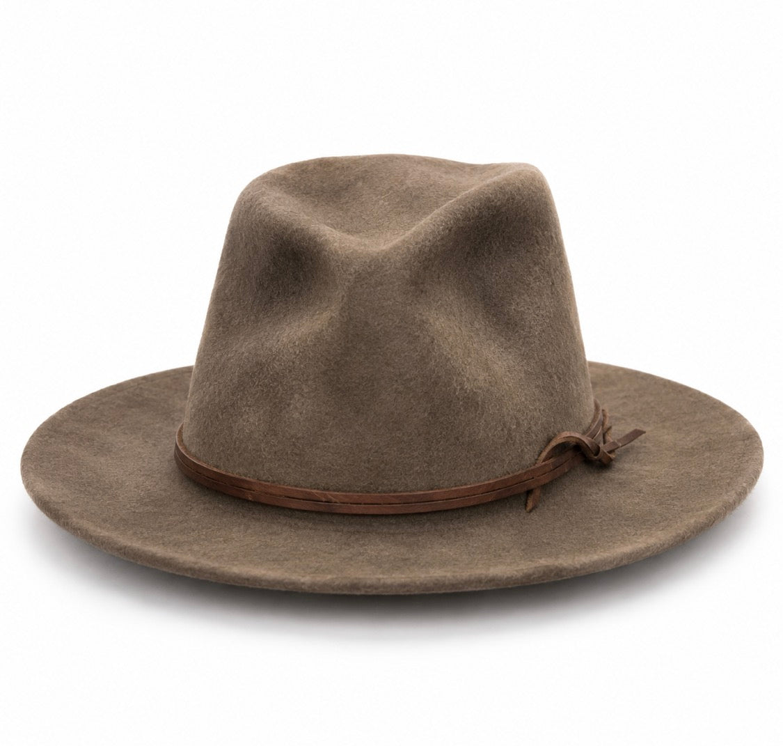 Custom Brown Fedora Fur Felt