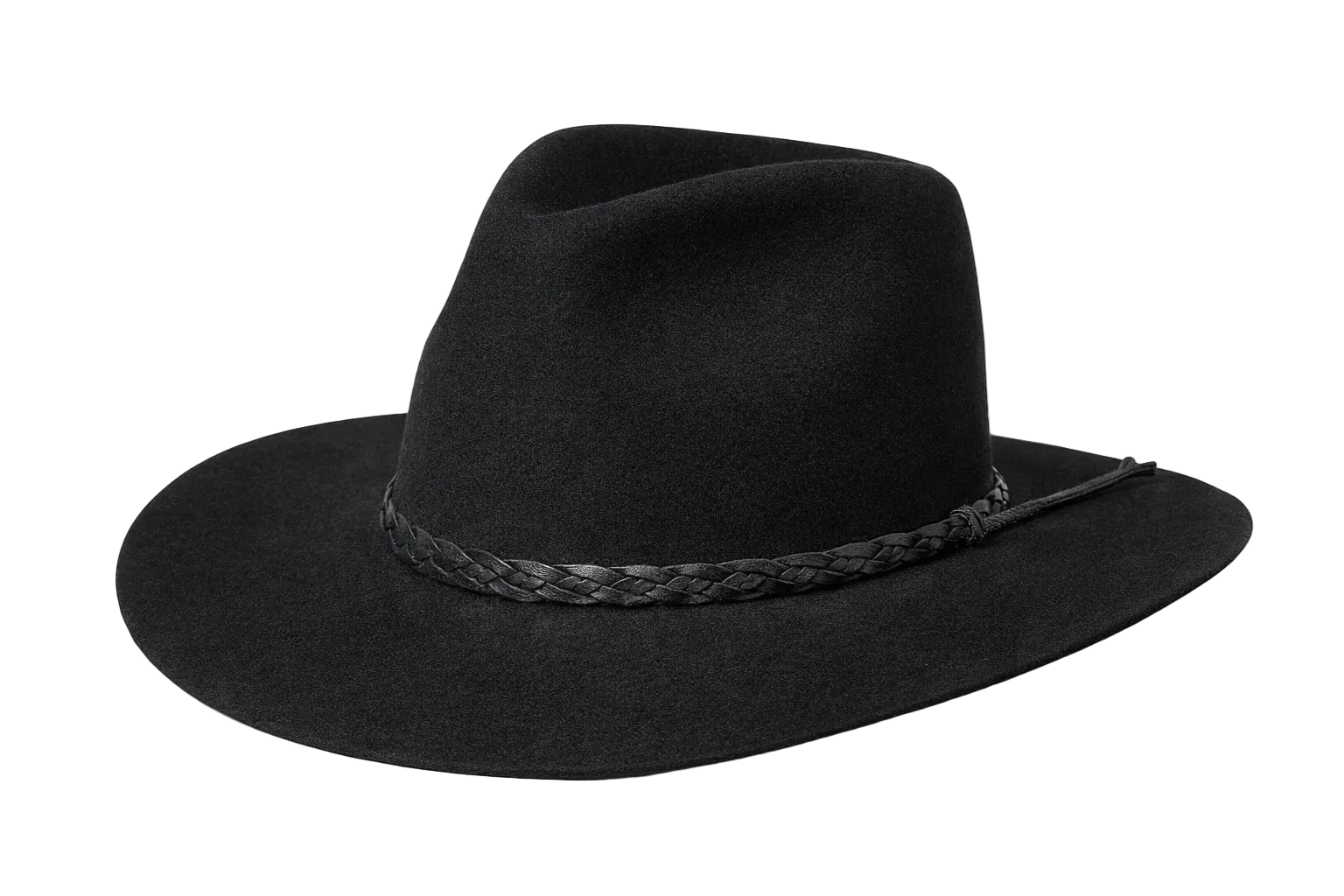 Steines Handmade Fedora — 100x Black Fur Felt