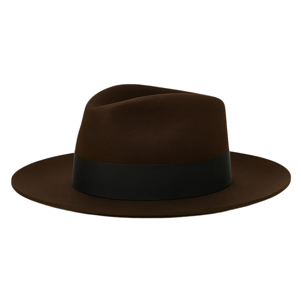 Classic Dark Brown Fedora – Fur Felt Hat by Hoyle Hat Co
