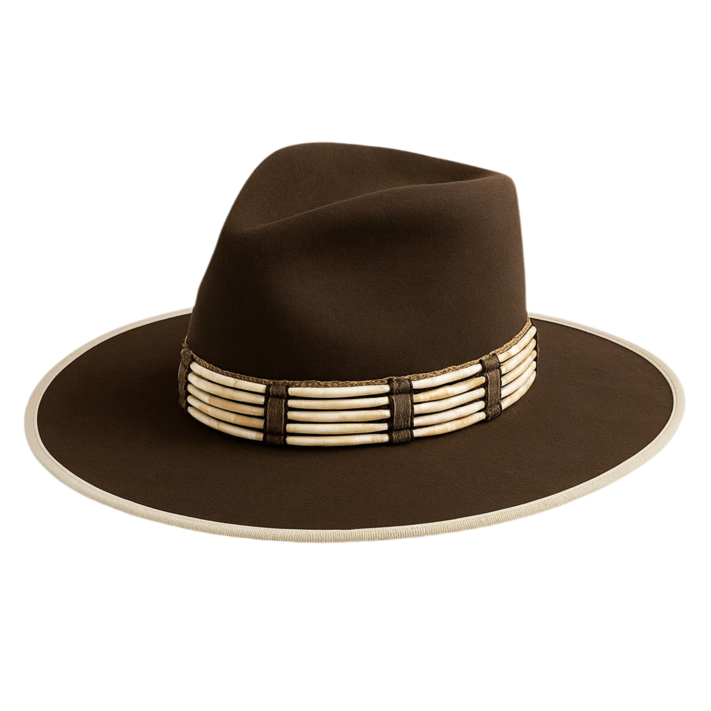 The Big Brown Dentalium 100X Beaver Fur Felt Fedora