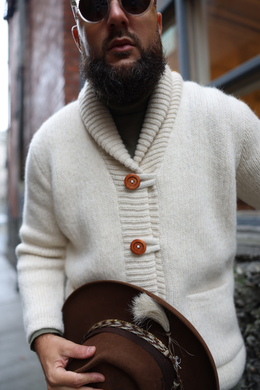The Rider - Alpaca Knit Cardigan :: Crème
