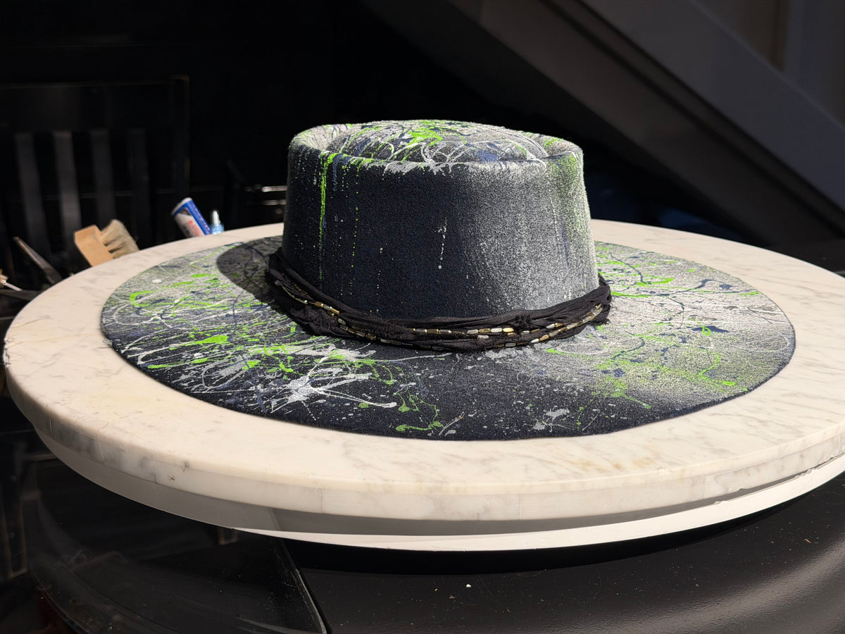 Silver Surfer Custom Felt Hat | Hoyle Hat Seattle