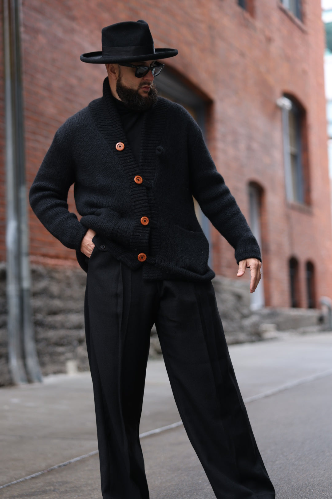 The Rider - Alpaca Knit Cardigan :: Black