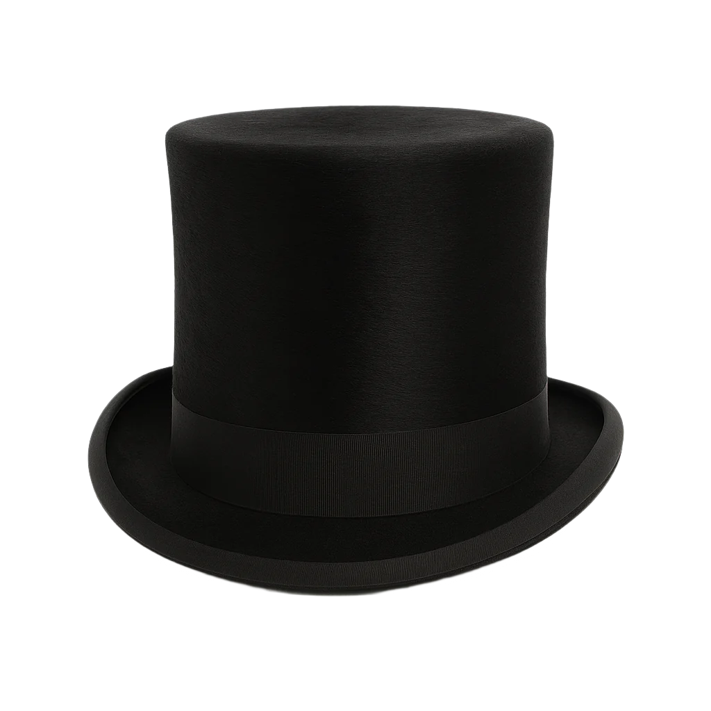 The Hand-Brushed Beaver Top Hat – 100% Genuine Fur Felt